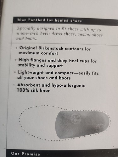 Birkenstock Blau Fußbett Fußgewölbestütze Schuheinlagen Herren 12-12,5 Neu LESEN - Bild 4 von 4