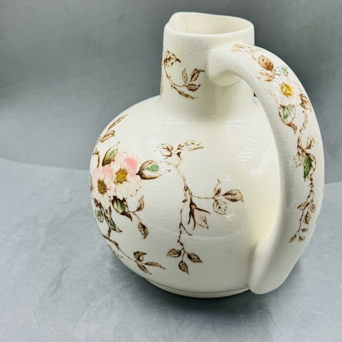 Vtg Water Pitcher Japanese Cherry Blossom CottageCore Vessel Springtime by Nasco - Picture 3 of 11