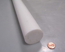 Teflon PTFE Virgin White Rod 1 3/4" (1.75) Diameter x 60" Long, 1 Unit, Extruded