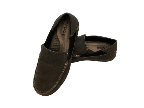 靴 crocs Santa Cruz Espresso Crocs Men's Santa Cruz Lace Up Canvas Loafers Shoes