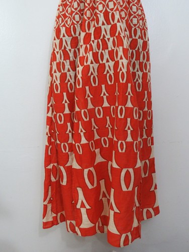 Anthropologie Size XS Smocked Dress Midi Length Slits Scoop Neck in Mango NEW - Picture 5 of 7