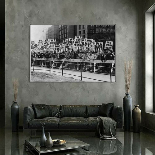 WE WANT BEER 1932 Protest Against Prohibition 18th Amendment Retro Poster - Picture 2 of 6