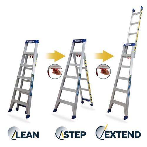 Werner LEANSAFE X3 Aluminium Multi-purpose Ladder - Picture 2 of 13