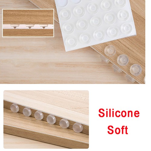 Soft Silicone Buffer Pad Kitchen Door Domed Anti Slam Cabinet Cupboard Protector - Picture 3 of 5