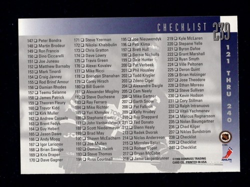 1996-97 Donruss Base Hockey Cards  You Pick From The List  Only $1 Each - Picture 293 of 293