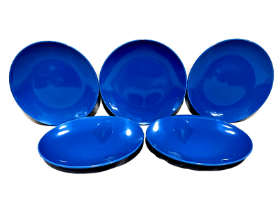 Ikea 21963 Royal Blue Set Of 5 Dinner Plates 11