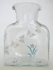 Blenko Glass MINI Water Bottle 384 - Butterflies & Flower