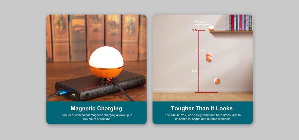 Olight Obulb Pro S Red Waterproof Magnetic Multi Color Light