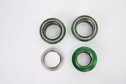 Cuffia vintage CHRIS KING GripNut "No Logo" 1" verde strada MTB bici set testa - Foto 4 di 5