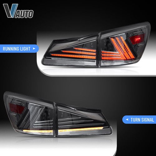Luces traseras LED completas lentes negras ahumadas para Lexus IS250 IS350 ISF 2006-2012 sedán - Imagen 3 de 10