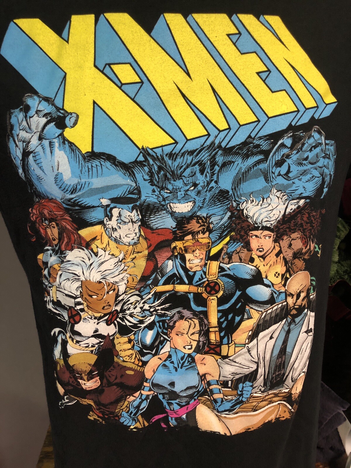 XMen Shirt Mens Marvel T Shirt Black Crew Neck Graphic Print Large eBay