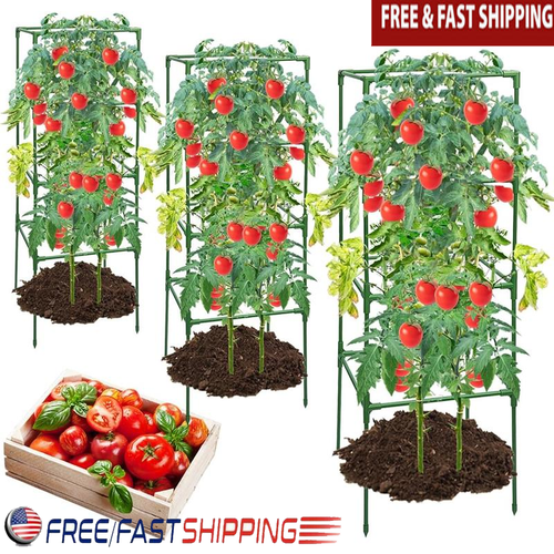3 Pack Tomato Cages Plant Stakes Support Garden Climbing Plants Vegetables Fruit