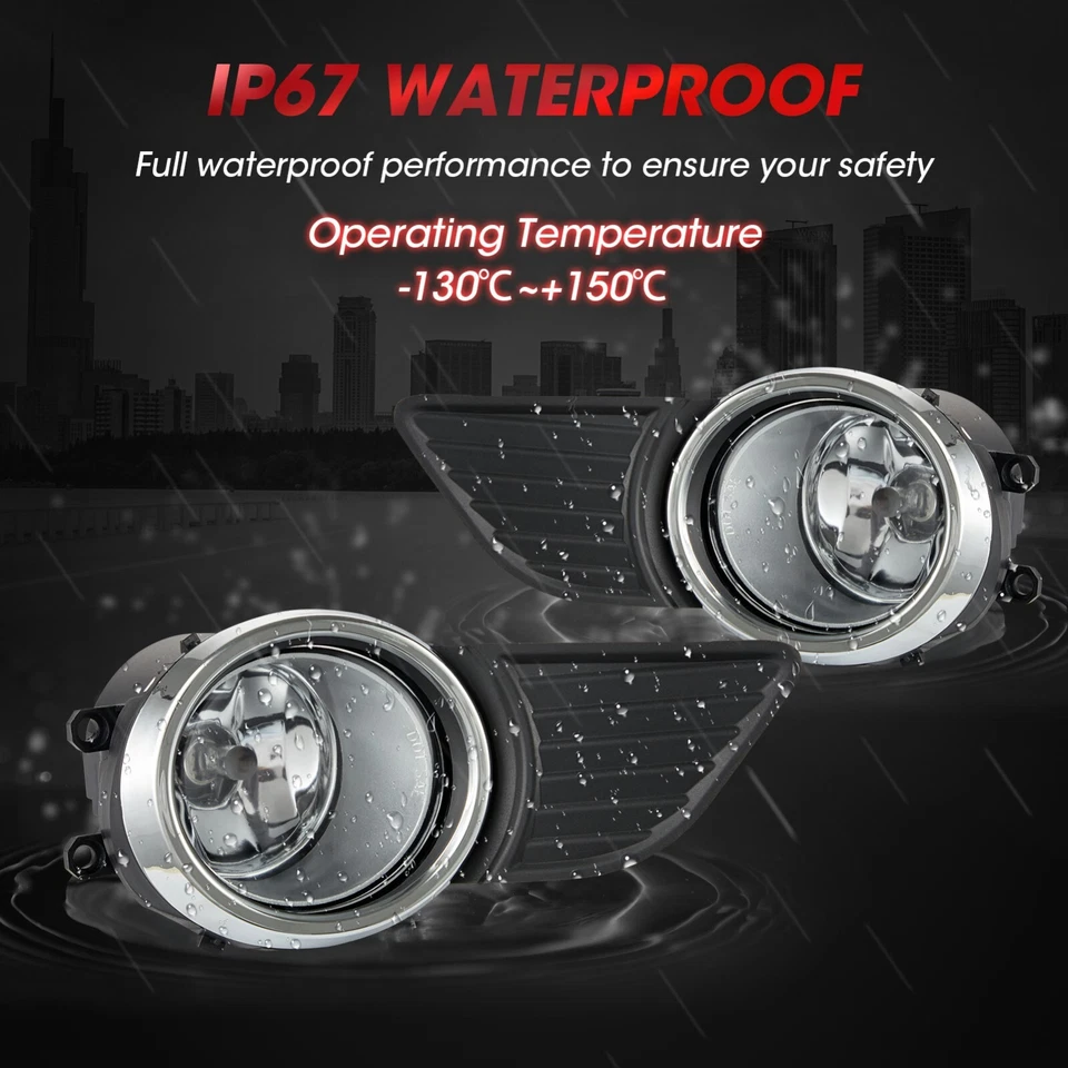 Fit For 2011-2017 Toyota Sienna Front Bumper Fog Lights 1 Pair Left+Right Foto 4 de 4