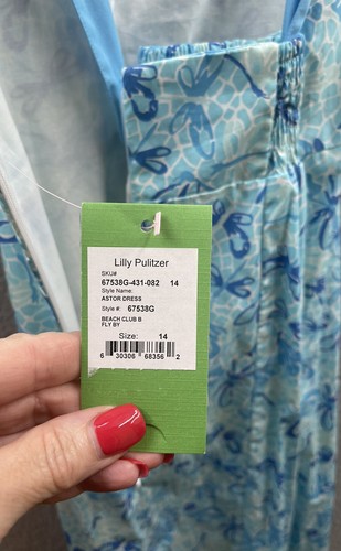 Lilly Pulitzer Girl Youth Dress Size 14 New Tags Astor Beach Club Fly By Blue - Picture 5 of 16