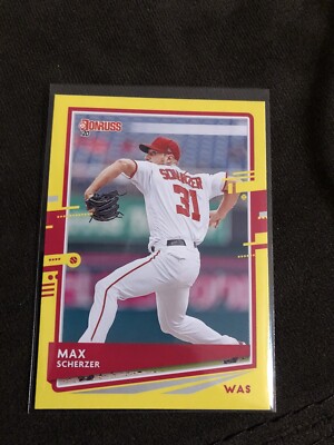 2020 Donruss Baseball Yellow Parallel Max Scherzer
