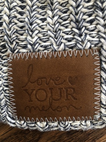 LOVE YOUR MELON Beanie Gray & White Knit Hat Womens ONE SIZE - Picture 5 of 6