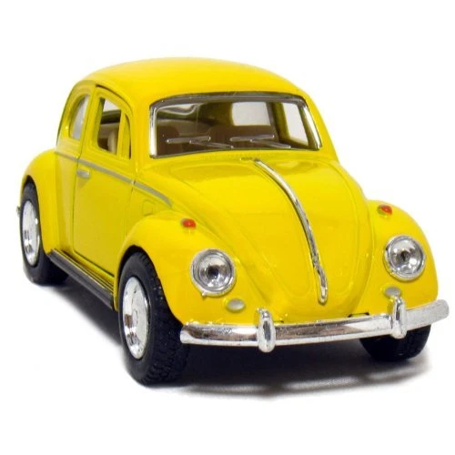 New 5" Kinsmart 1967 Volkswagen Classical Beetle Diecast Toy Car 1:32 Yellow
