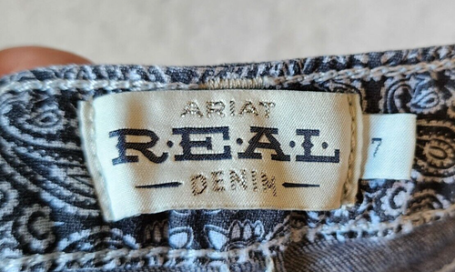 Ariat R.E.A.L. Trouser Mid Rise Stretch Ella Wide Leg Jeans Mid Wash Girls Sz 7 - Picture 11 of 17