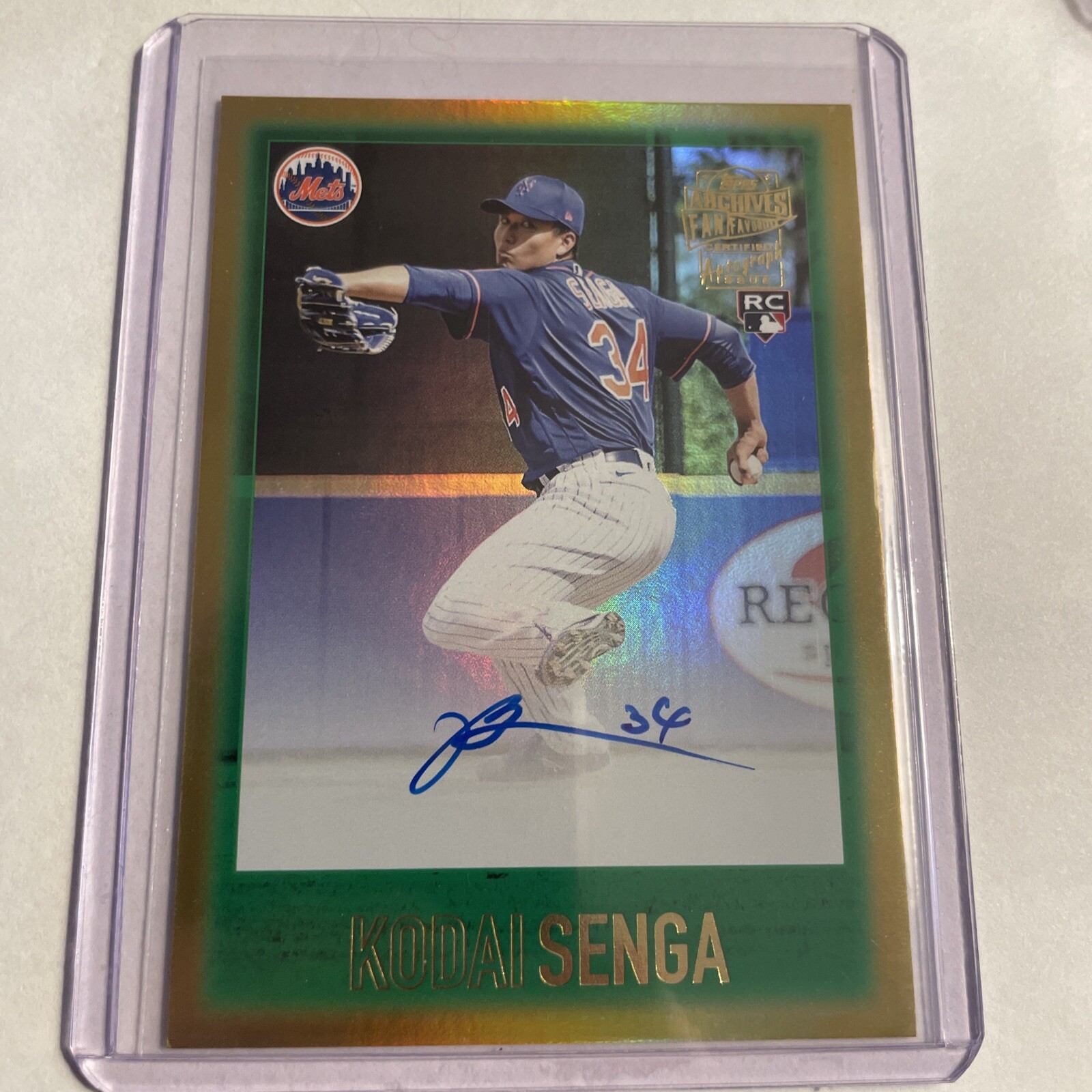 2023 Topps Archives Gold Fan Favorites Kodai Senga Autograph RC 40/50 #97FF-KS