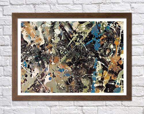 JACKSON POLLOCK 21 - GERAHMTER LEINWANDKUNST PAPIER BILDDRUCK - SCHWARZ - Bild 13 von 15