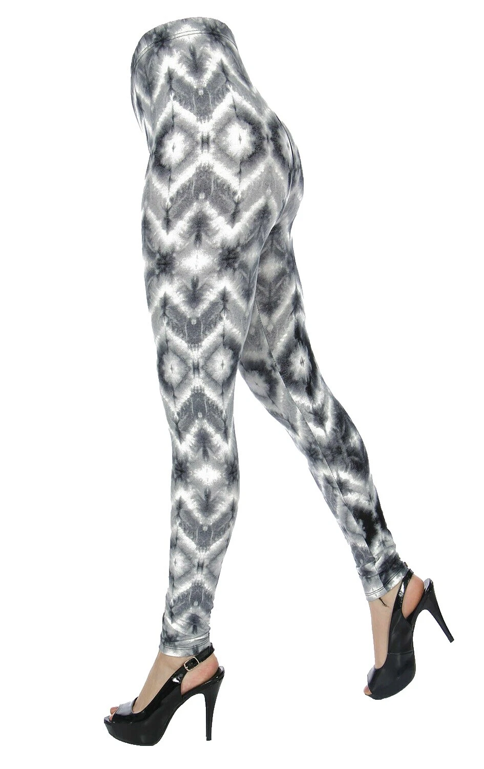 Poliéster Chevron Leggings para Mujer