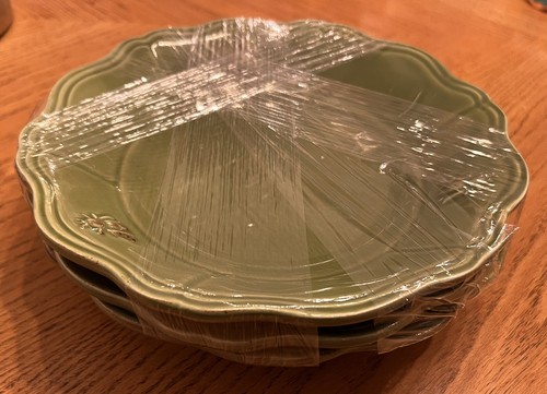 SEHR SELTEN Faiancas Neto & Gomes 9" grüne Insekten Design Schalen / 3er Set Portugal