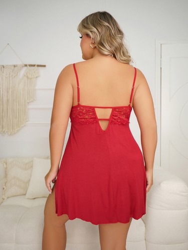 Plus Size Women's Sexy Lingerie Nightgown Chemise Babydoll Sleepwear Modal Dress - Picture 9 of 18