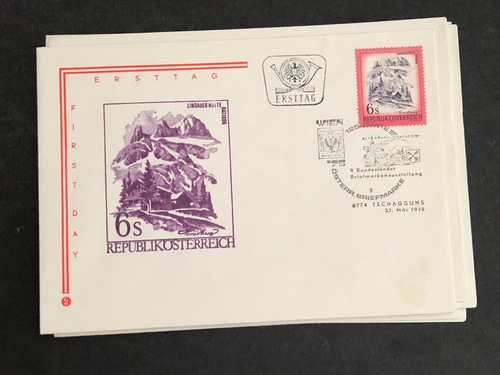 Austria 1975 sellos en 8 FDC todos diferentes valor cat. ANK 19 €uros - Imagen 9 de 9