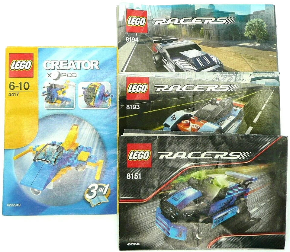 Lote de LEGO Racers Coches Vehículos Surtidos Creador X-Pod Street Racecar Jet Plane Foto 2 de 4