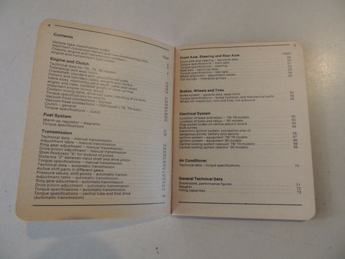 1978 - 1980 Porsche 928 Data book Daten büchlein Werkstatthandbuch - Bild 2 von 7