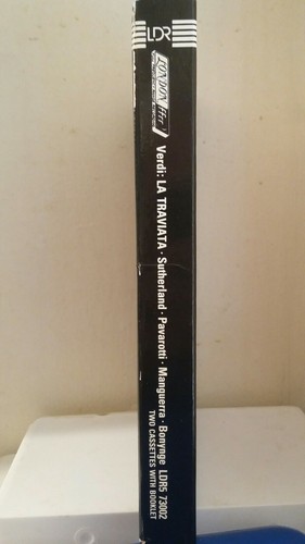 VERDI LA TRAVIATA Sutherland Pavarotti Bonynge 2×CASS Box book 1981 Decca UK VG+ - Picture 3 of 5