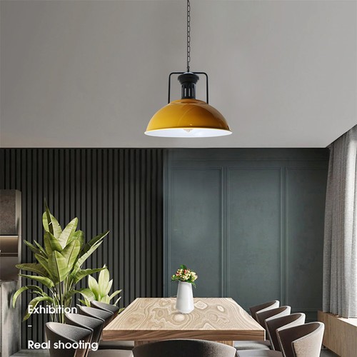 Vintage Industrial Ceiling Pendant Light Industrial Metal Shade Retro Lamp UK - Picture 7 of 12