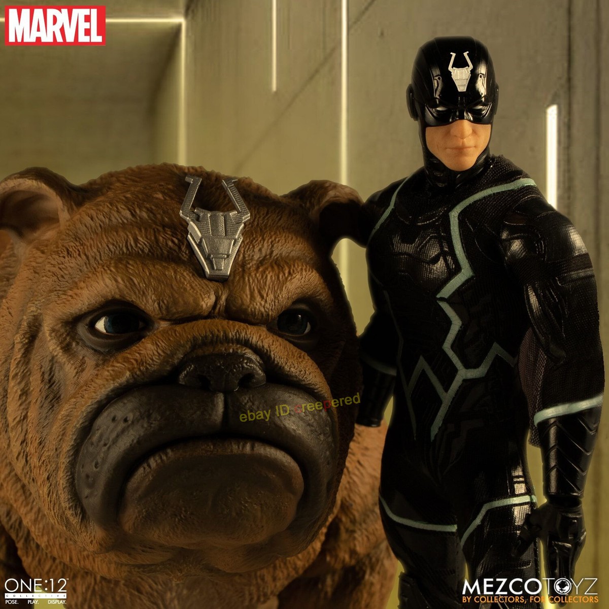 Mezco Toyz Black Bolt & Lockjaw 6'' Action Figure 1/12 Scale