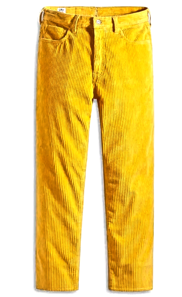 Levis x Simpsons Mustard Yellow Corduroy Pants Jeans Men MULTI SZ New 31 LENGTH