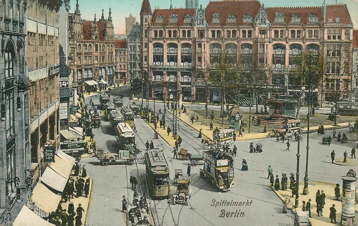 Postcard Germany Berlin Street View Spittelmarkt Undivided C