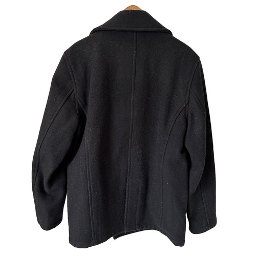 I. Spiewak & Sons Black Pea Coat Herren Gr. Medium M Wollmischung Zweireiher - Bild 2 von 13