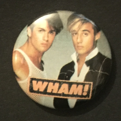 WHAM! BUTTON BADGE - GEORGE MICHAEL ANDREW RIDGELEY 80s ...