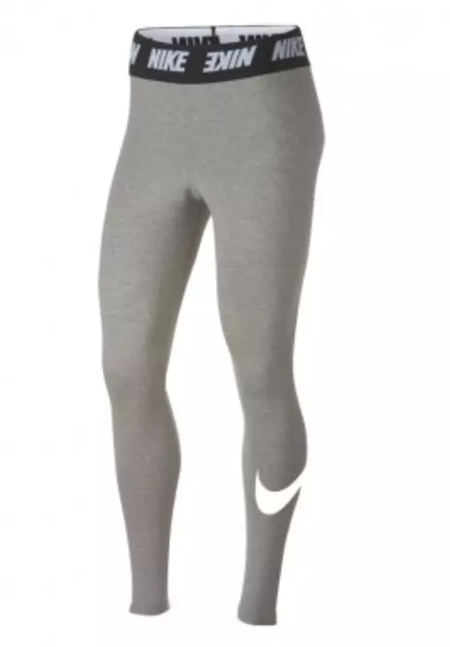 NWT Women's Nike Sportswear Club Leggings Tight Fit Gray Swoosh AH3362-063  XS