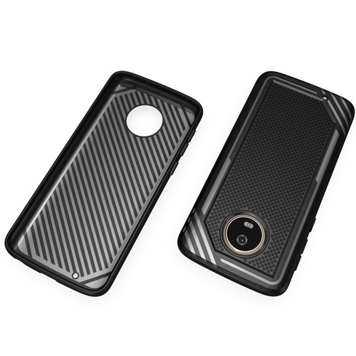 Motorola Moto G6 TPU Case Armor Grain Grip Rutschfest Soft Schutz Hülle Schwarz - Bild 11 von 12