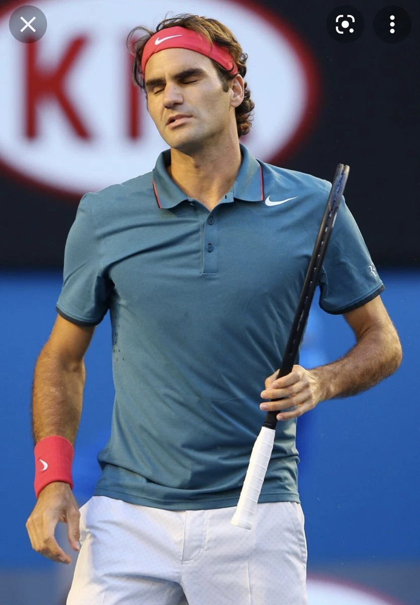 Nike Roger Federer RF 2014 Australian Open Polo Tennis Shirt Medium Nadal Uniqlo