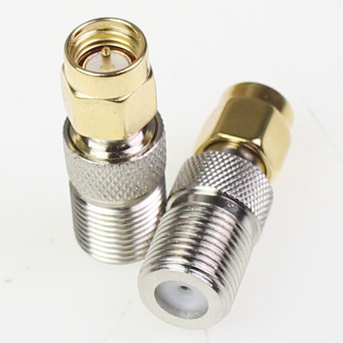 10 x Conector coaxial recto tipo F hembra a SMA macho conector coaxial recto adaptador de RF - Imagen 5 de 6