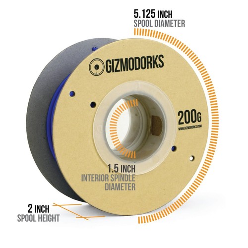 Gizmo Dorks ABS Filament for 3D Printers 1.75mm 200g, Glow in The Dark - Picture 6 of 6