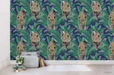 3D Leopard Pattern Wallpaper Wall Mural Removable Self-adhesive Sticker 207