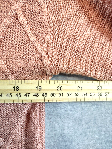 Charlotte Russe Sweater Womens Large Orange Cable Knit V-Neck Stretch Pullover - Picture 9 of 10