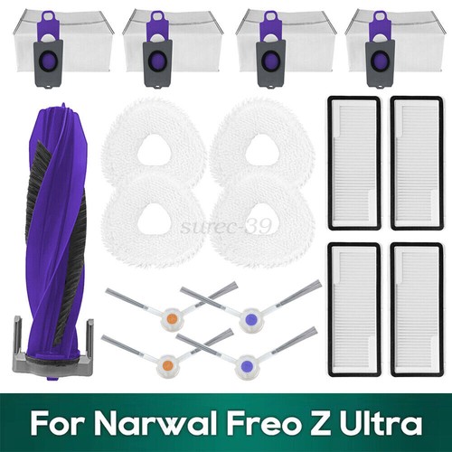 Replacement Parts Kit for Narwal Freo Z Ultra Robot Vacuum Cleaner Brush Mop Bag - Picture 4 of 34