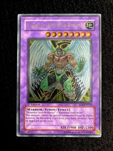 🔥YUGIOH • ELEMENTAL HERO WILD WINGMAN • ULTIMATE RARE • EOJ-EN035 • 1st • VLP🔥