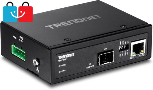 Hardened Industrial Ethernet to SFP Media Converter 100/1000Base-T, Wide Temp - Picture 9 of 10