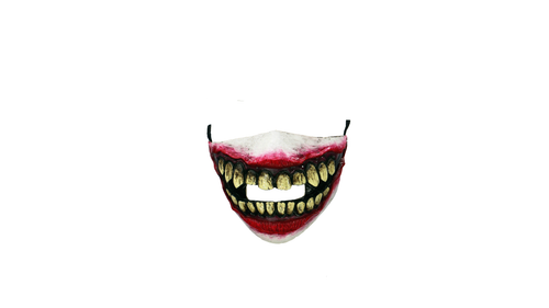 Ghoulish Productions Creepy Smile Latex Face Mask Horror Halloween Cosplay - Picture 4 of 11