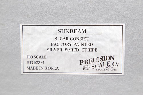 Precision Scale Co Sunbeam 8-Car Consist FP Silver & Red #17928-1 HO Brass - Picture 19 of 20