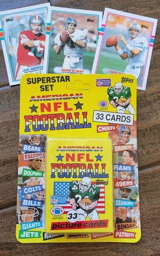 1989 TOPPS UNITED KINGDOM UK UNOPENED NFL CARD SET MONTANA MARINO ELWAY SEALED - Picture 1 of 2